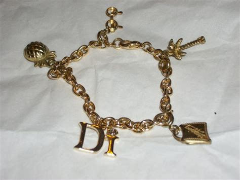 vintage dior charm bracelet|christian Dior string bracelet.